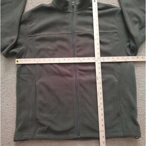 Cabelas Mens Green Fleece Full‎ Zip Jacket Outdoor Casual Size L